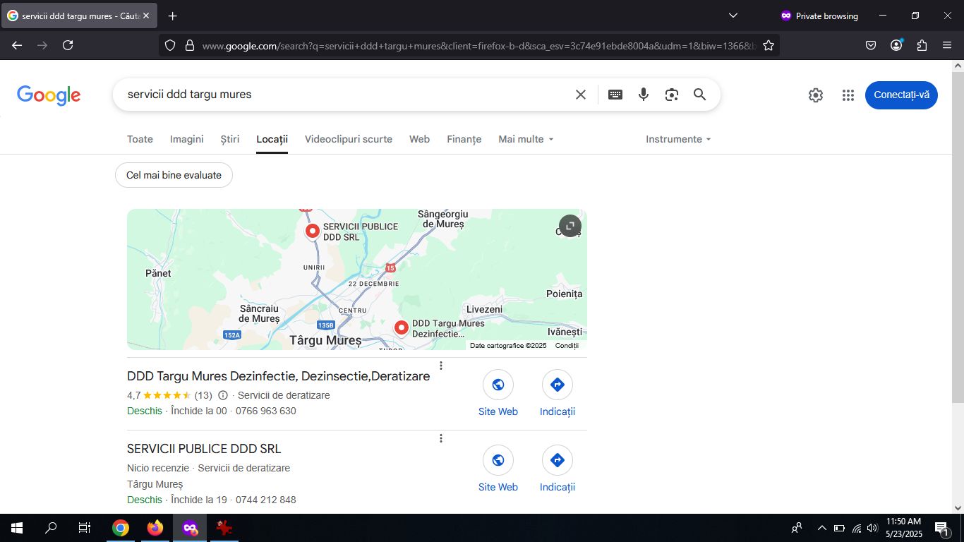 Optimizare profil gbp pentru firme de deratizare Bucuresti 